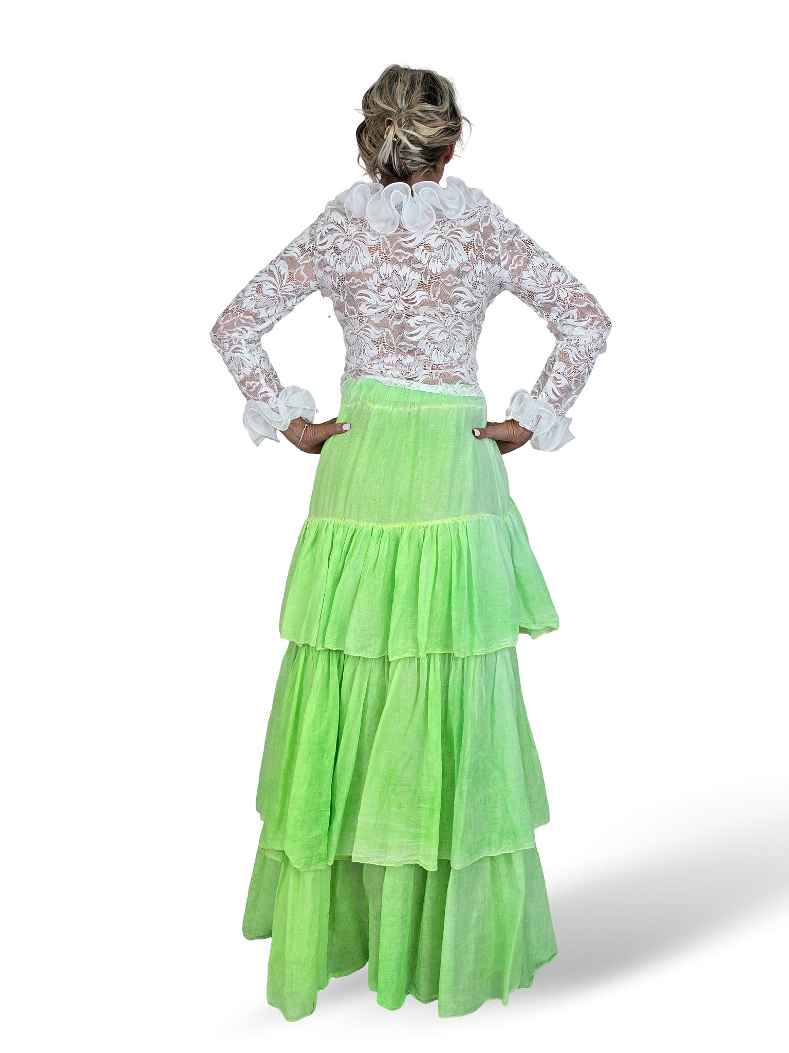 FALDA VAPOROSA VOLANTES FLUOR