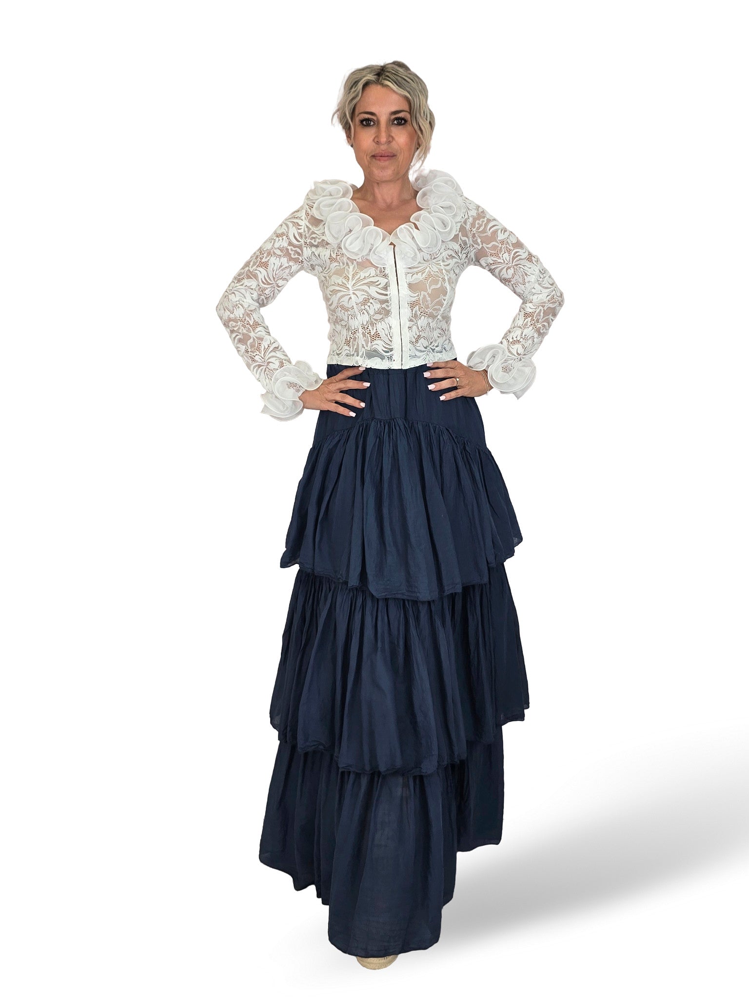 FALDA VAPOROSA VOLANTES FLUOR