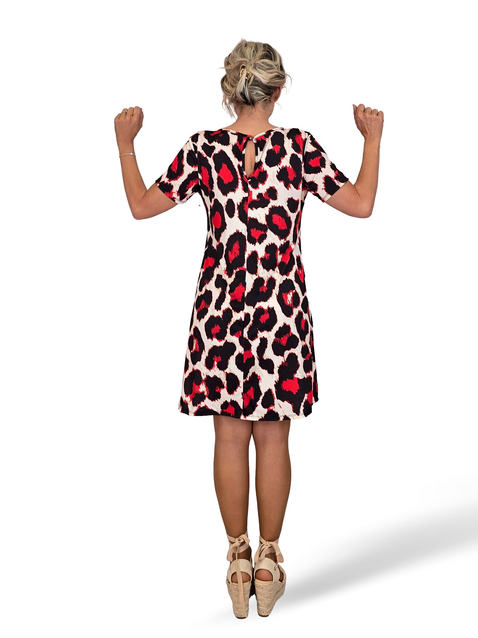 VESTIDO CORTO LEOPARDO LICRA