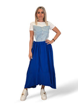 FALDA ASIMÉTRICA ALGODON DESHILACHADO JOT