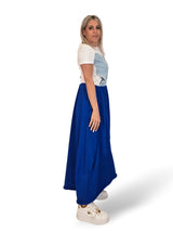 FALDA ASIMÉTRICA ALGODON DESHILACHADO JOT