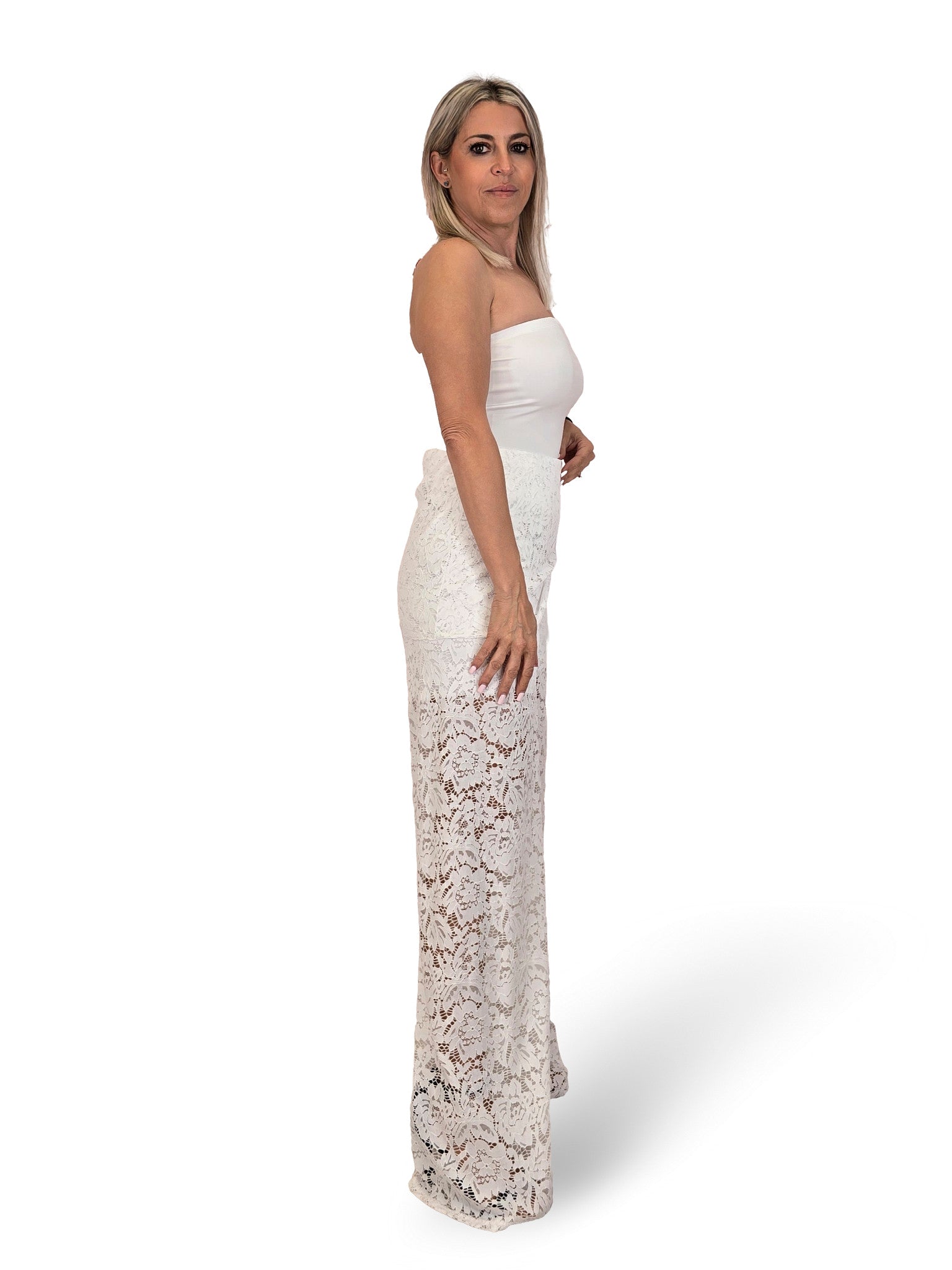 CONJUNTO PANTALON GUIPUR TOP