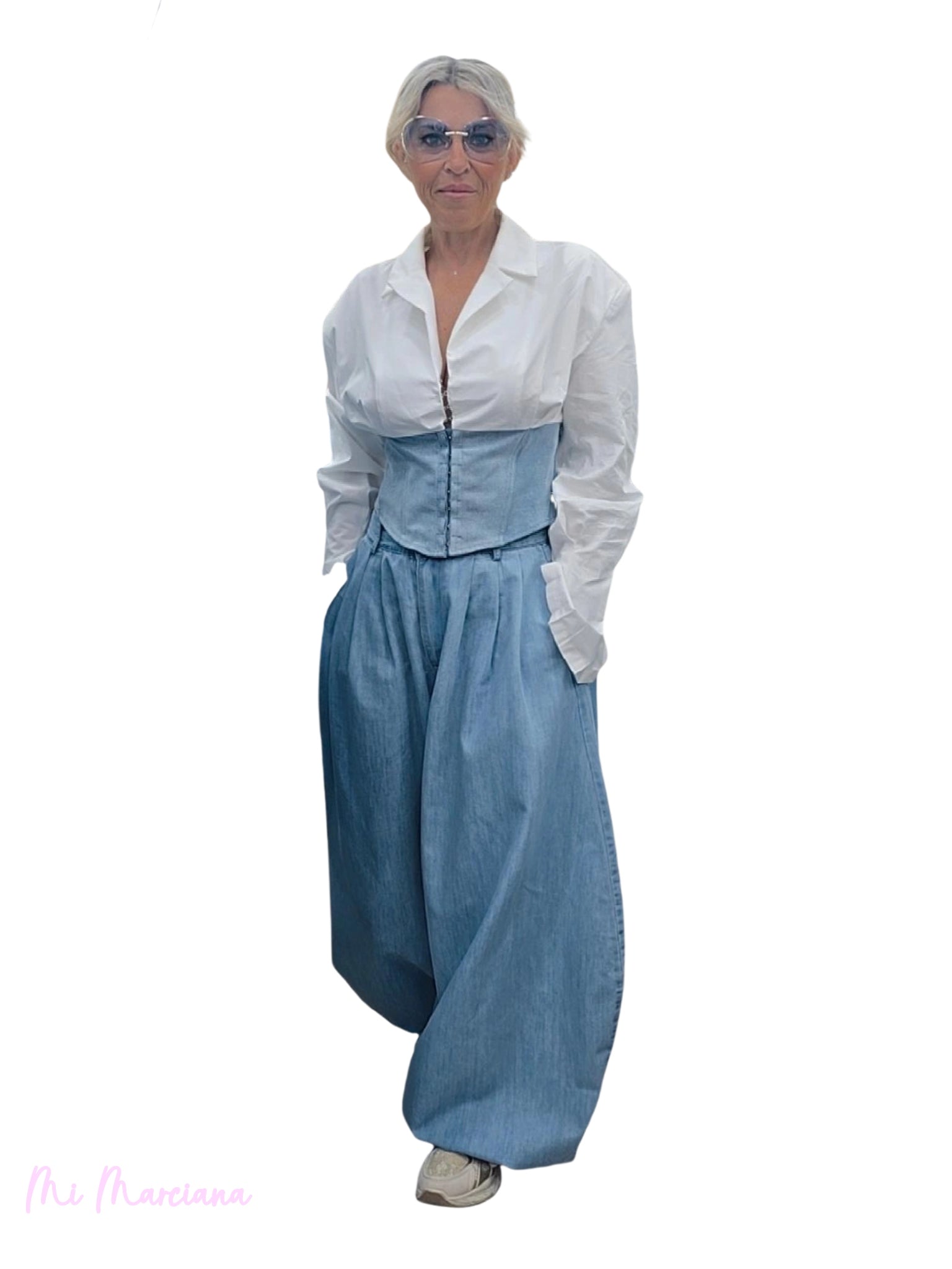 JOT CUT WIDE LEG JEANS
