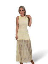 VESTIDO CANALE FALDA ENCAJE