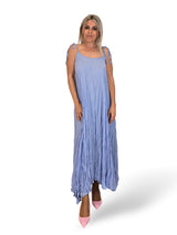 VESTIDO LARGO ARRUGADO TIRANTES JOT