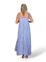 VESTIDO LARGO ARRUGADO TIRANTES JOT