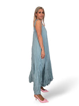 VESTIDO LARGO ARRUGADO TIRANTES JOT