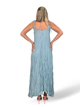 VESTIDO LARGO ARRUGADO TIRANTES JOT