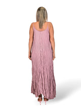 VESTIDO LARGO ARRUGADO TIRANTES JOT