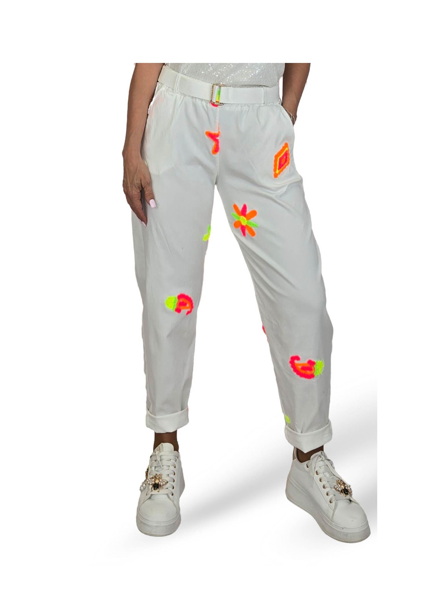 PANTALON FLORES FLUOR