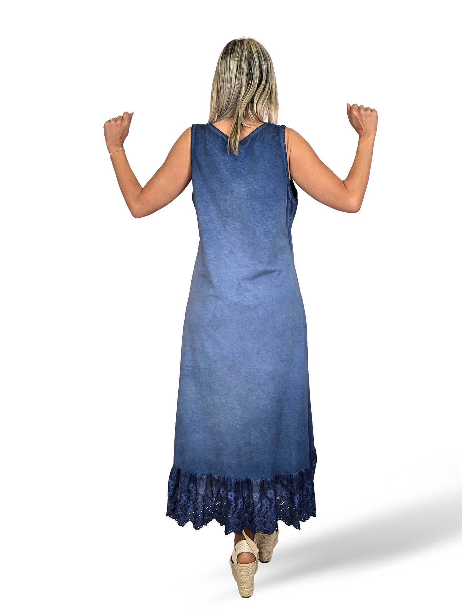 VESTIDO ASIMETRICO TIRANTES ENCAJE