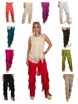 PANTALON GASA CAPAS DESHILACHADO