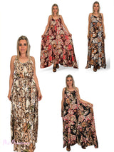 VESTIDO SATINADO ESTAMPADO FLORES JOT