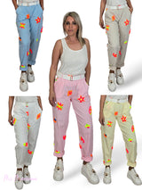 PANTALON FLORES FLUOR