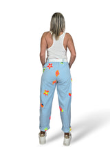 PANTALON FLORES FLUOR