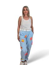 PANTALON FLORES FLUOR