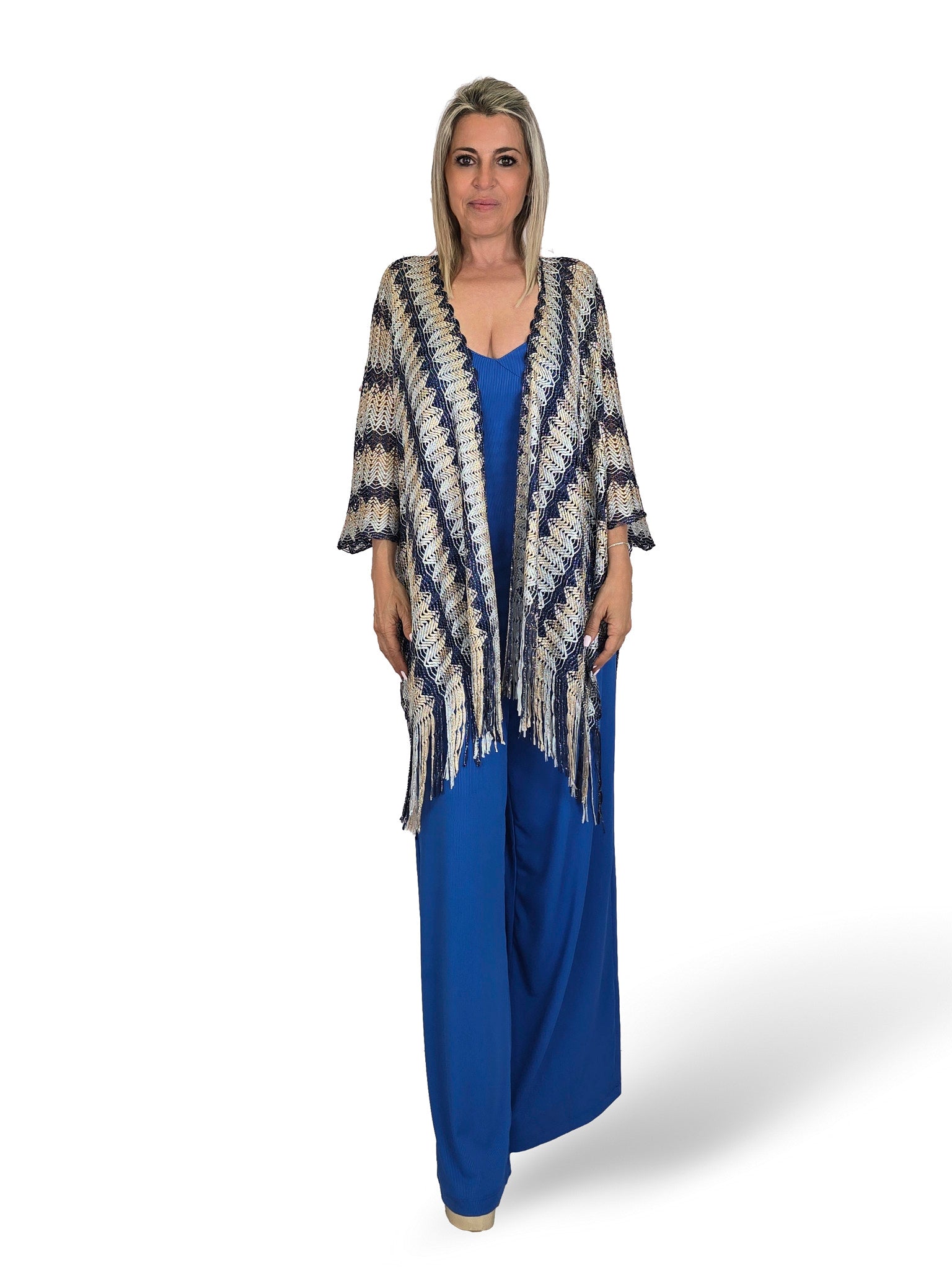JOT TRICOLOR LUREX POINT KIMONO