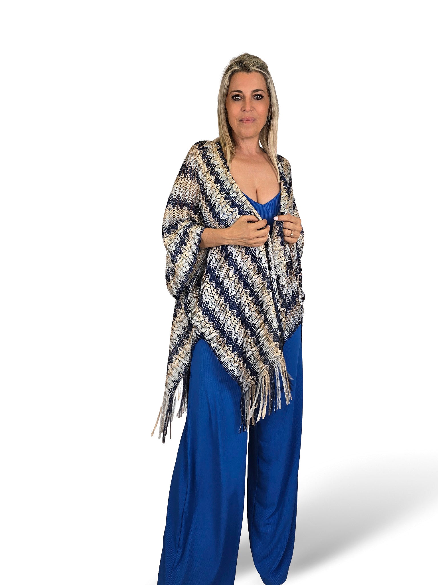 JOT TRICOLOR LUREX POINT KIMONO
