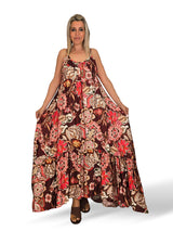 VESTIDO SATINADO ESTAMPADO FLORES JOT