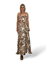 VESTIDO SATINADO ESTAMPADO FLORES JOT