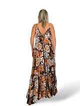 VESTIDO SATINADO ESTAMPADO FLORES JOT