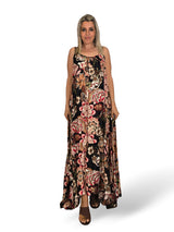 VESTIDO SATINADO ESTAMPADO FLORES JOT