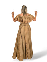 VESTIDO NIDO DE ABEJA QUILLAS ENCAJE
