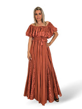 VESTIDO NIDO DE ABEJA QUILLAS ENCAJE