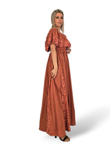 VESTIDO NIDO DE ABEJA QUILLAS ENCAJE
