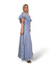VESTIDO NIDO DE ABEJA QUILLAS ENCAJE