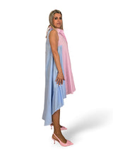 VESTIDO COMBINADO RAYAS COLA