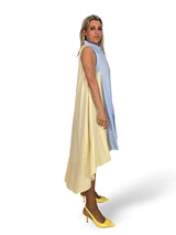 VESTIDO COMBINADO RAYAS COLA