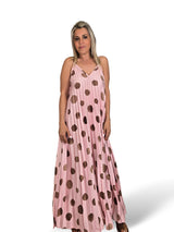 Pünktchen-Plisseekleid