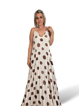 Pünktchen-Plisseekleid