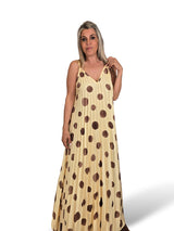 Pünktchen-Plisseekleid