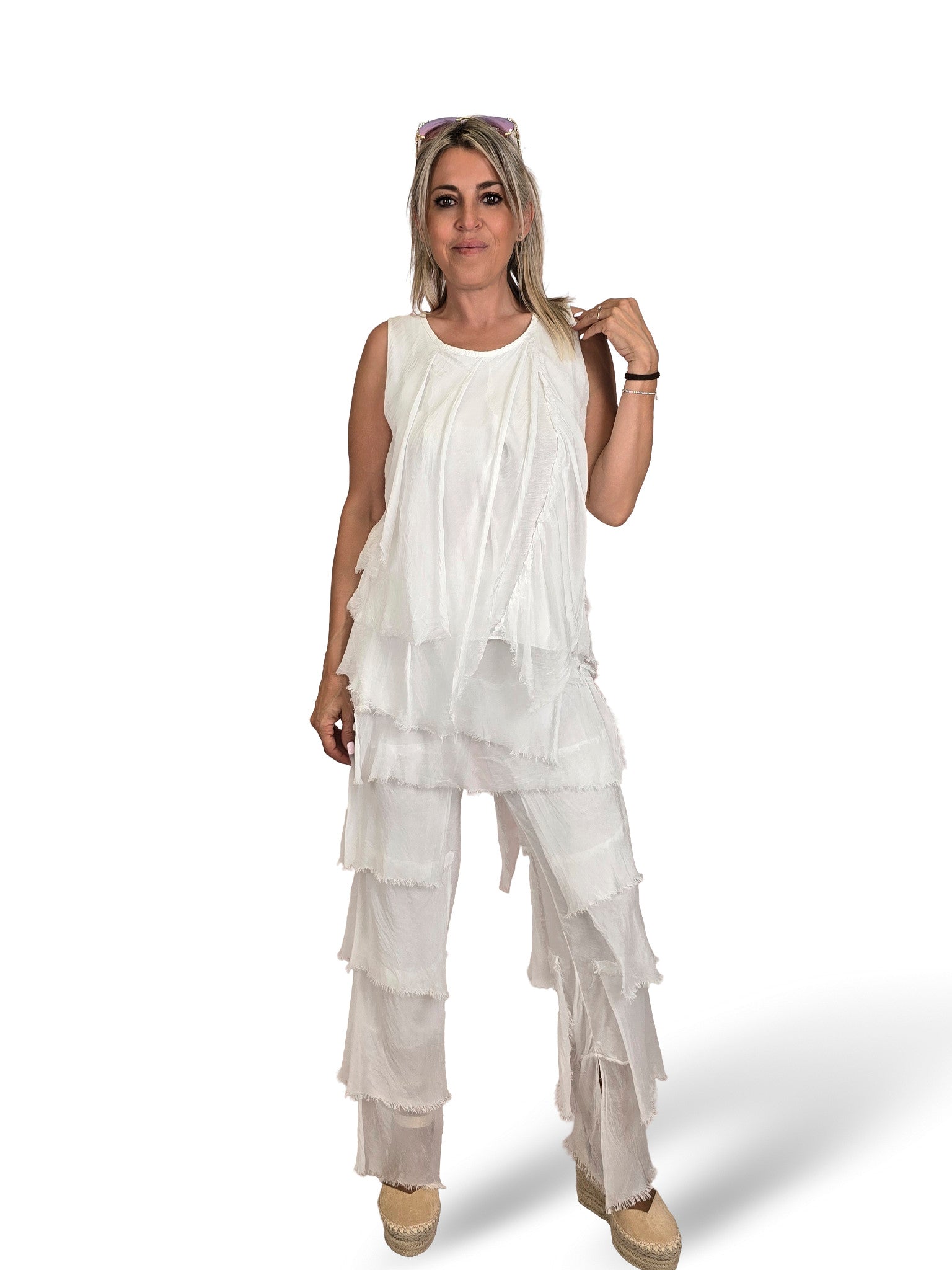 PANTALONI A STRATI IN CHIFFLE TROUBLED
