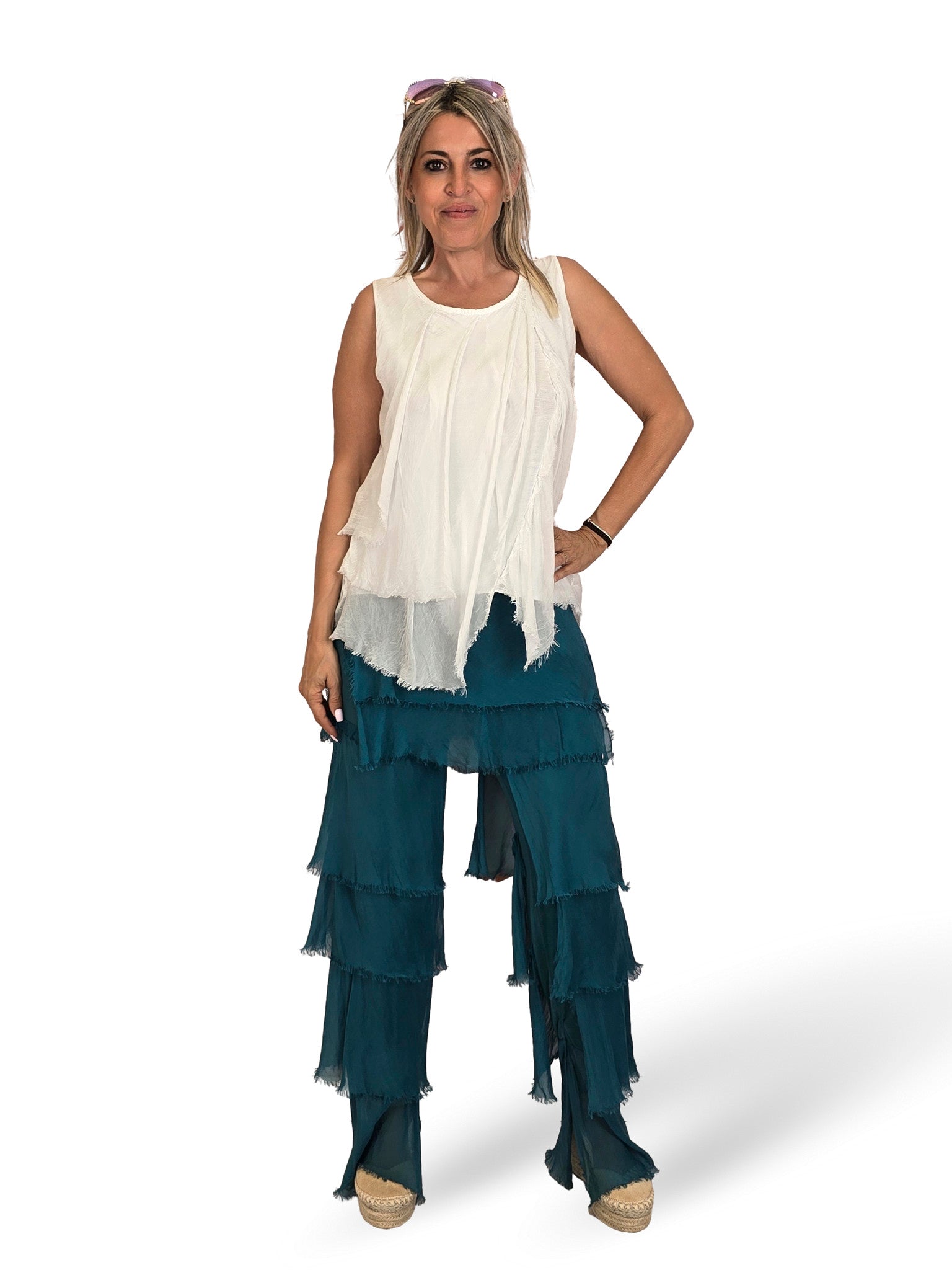 TOP GASA CAPAS DESHILACHADO