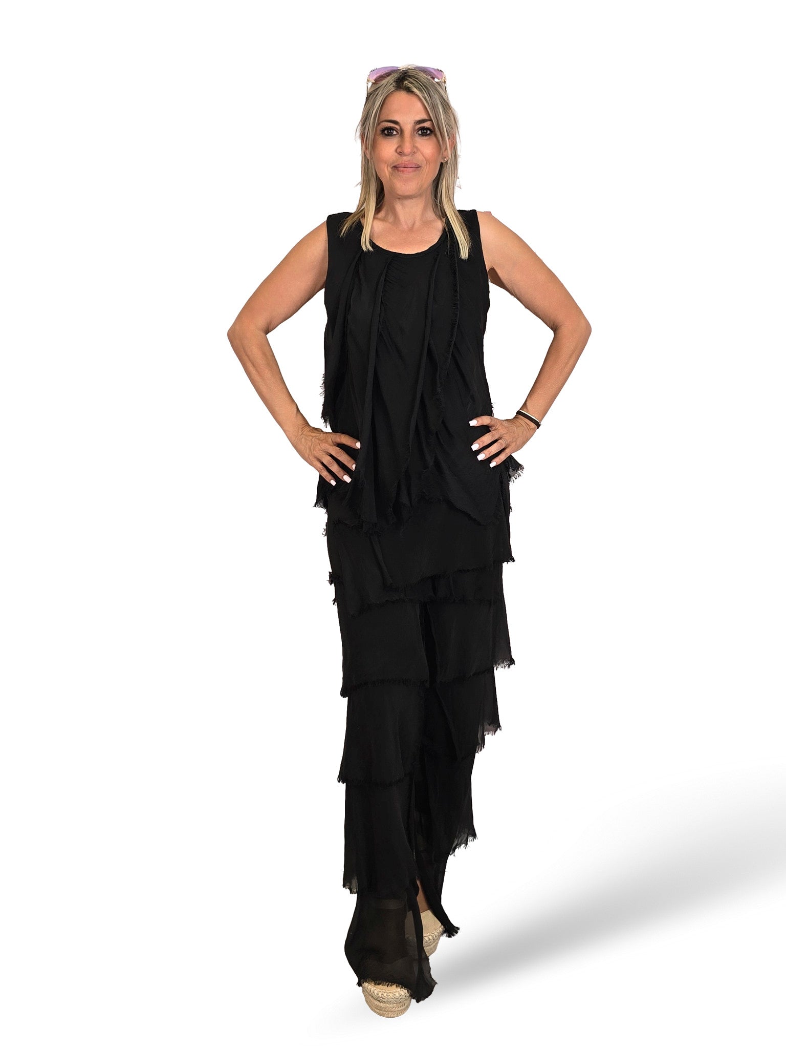 TOP GASA CAPAS DESHILACHADO