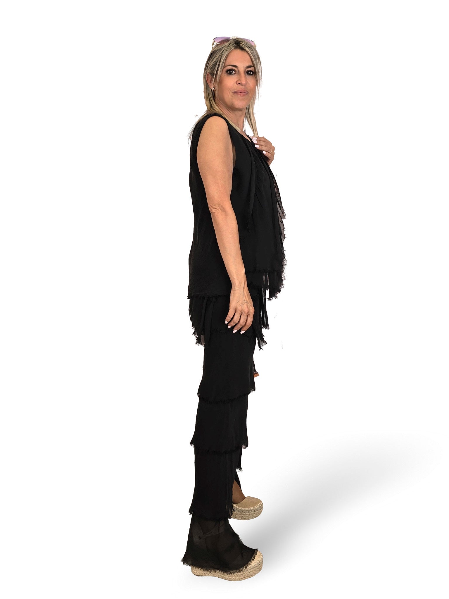 TOP GASA CAPAS DESHILACHADO