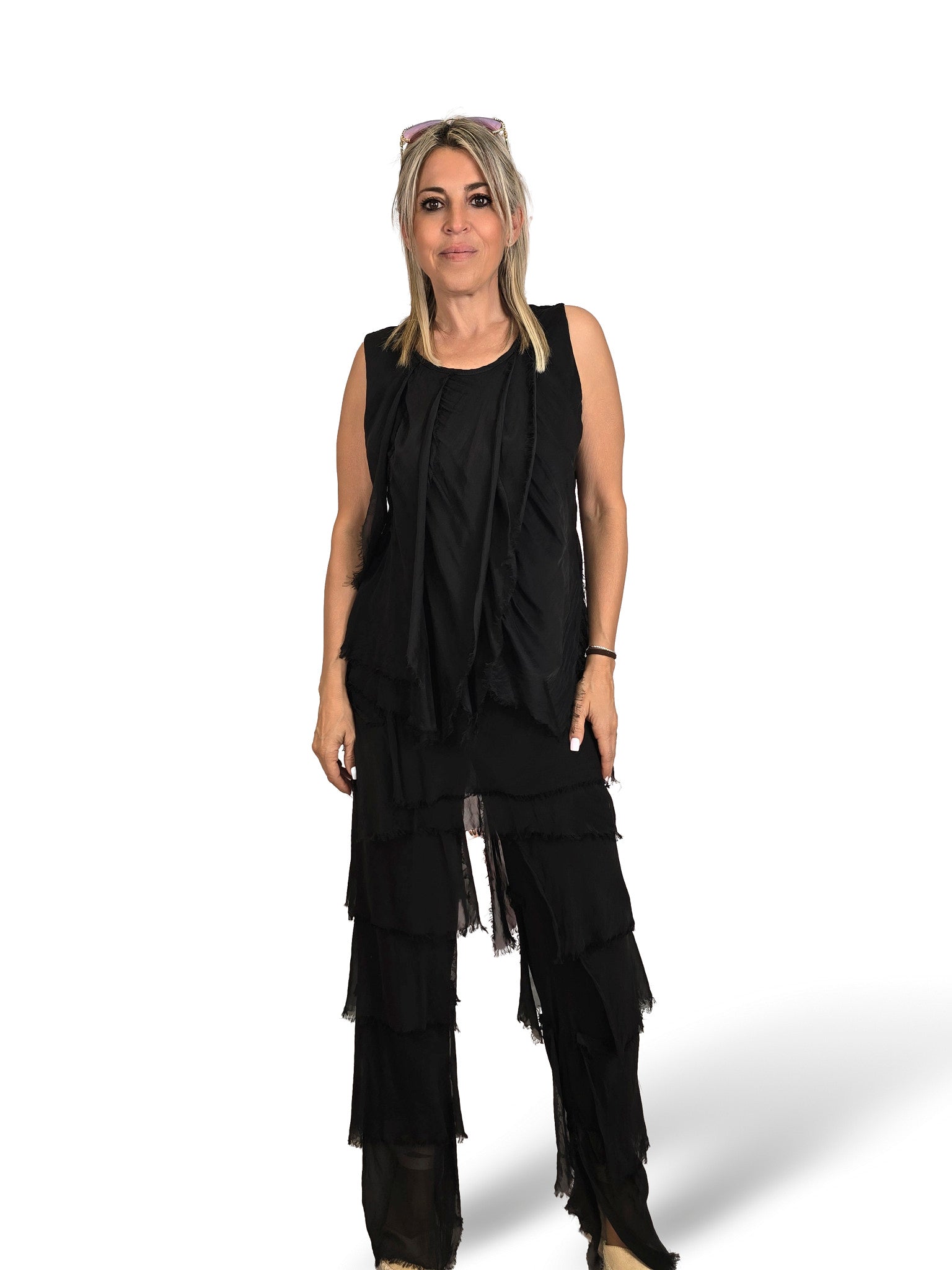 TOP GASA CAPAS DESHILACHADO