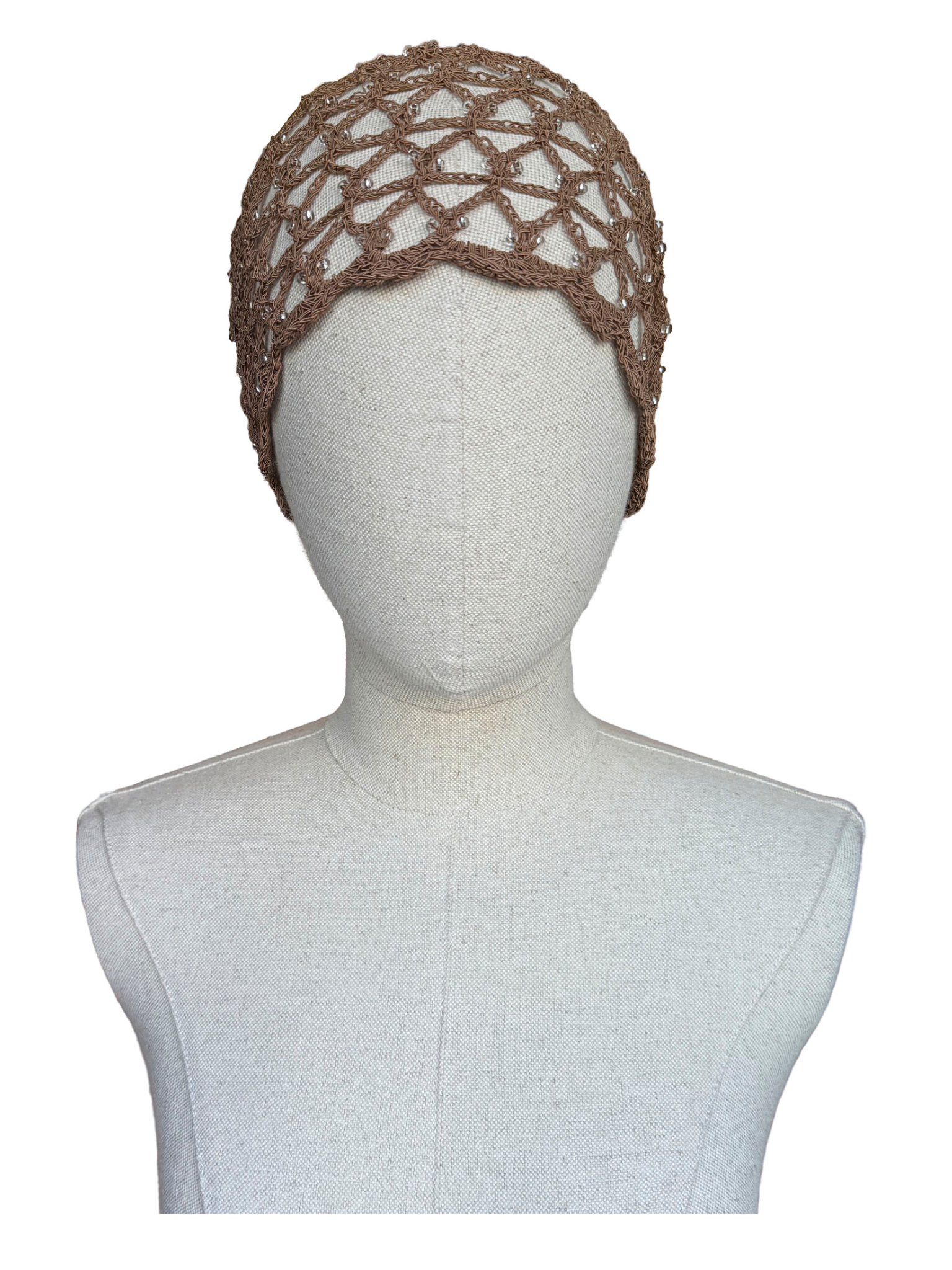 CASQUETE CROCHET CUENTAS