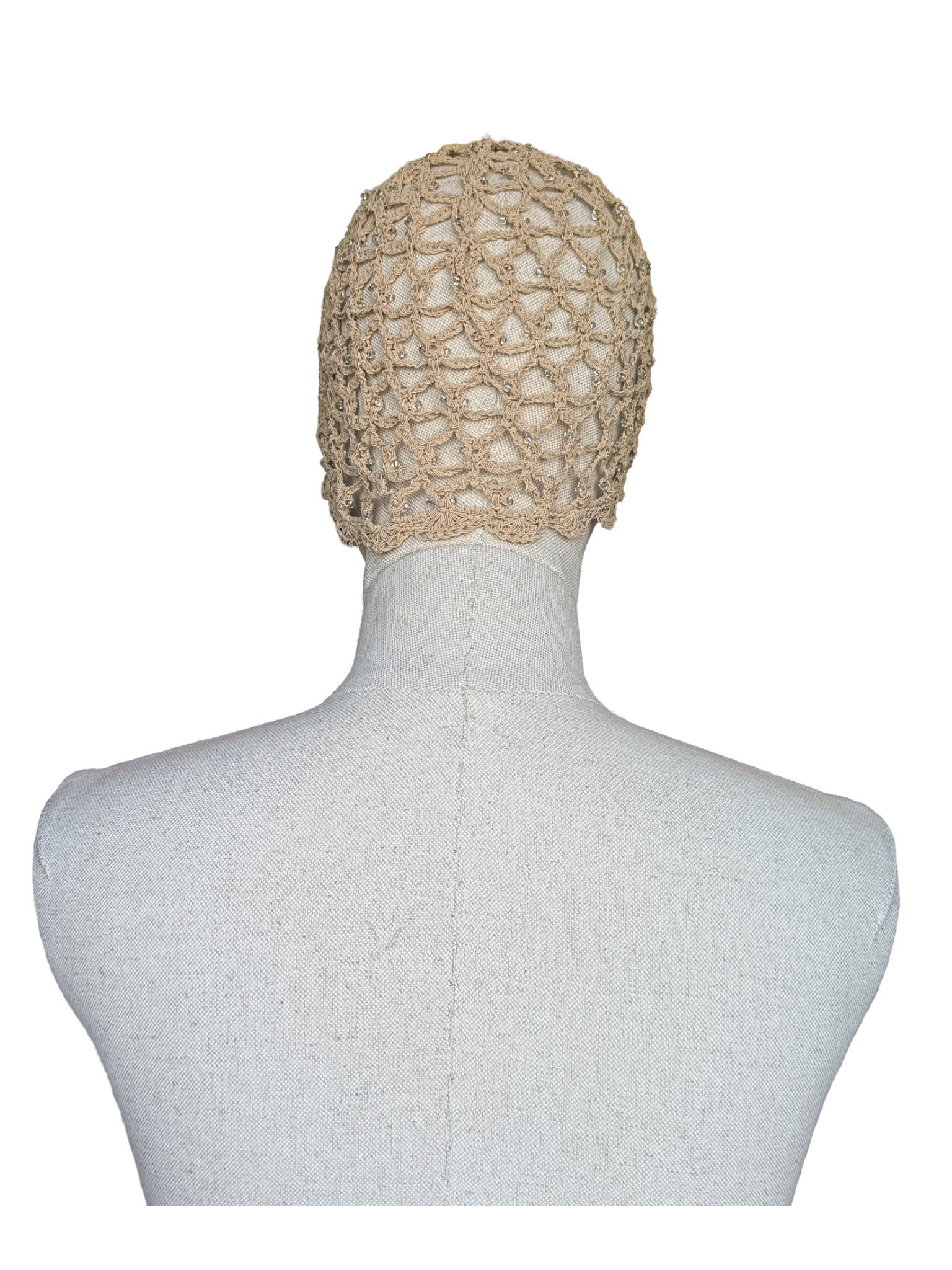 CASQUETE CROCHET CUENTAS