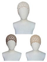 CASQUETE CROCHET CUENTAS