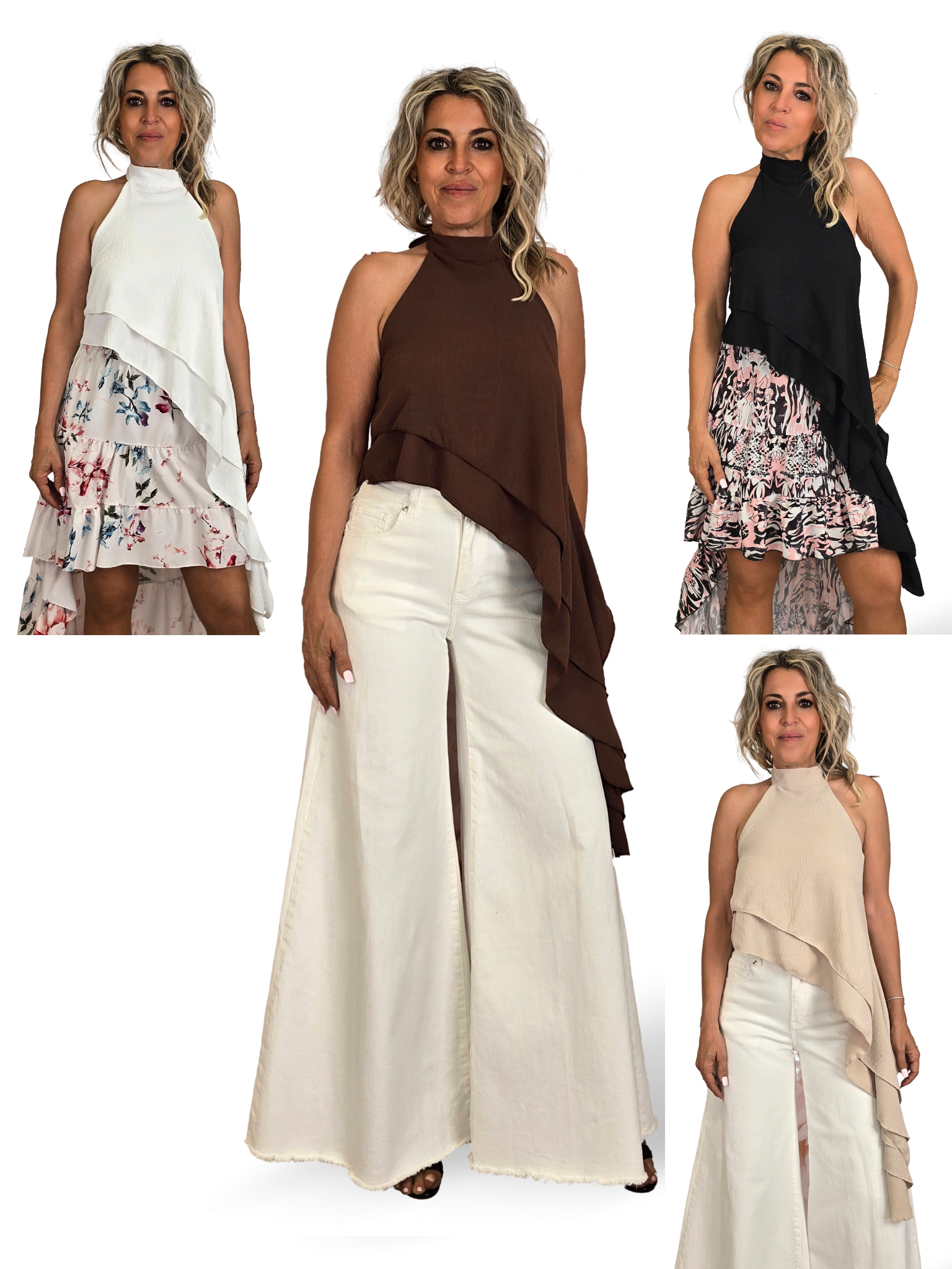 TOP HALTER VOLANTES