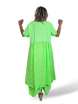 ASYMMETRISCHES T-SHIRT IN FLUORO-LINO