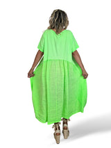 ASYMMETRISCHES T-SHIRT IN FLUORO-LINO