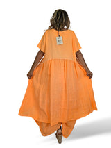 ASYMMETRISCHES T-SHIRT IN FLUORO-LINO