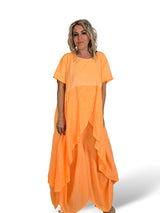 ASYMMETRISCHES T-SHIRT IN FLUORO-LINO