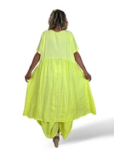 ASYMMETRISCHES T-SHIRT IN FLUORO-LINO