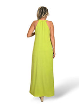 VESTIDO PLISSADO COM MISSANGAS DOURADAS